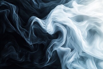 Fototapeta premium Surreal conceptual photography featuring the merging of light and dark in a flowing, dreamlike manner. The abstract scene represents the unity of opposites, with bright and dark areas blending