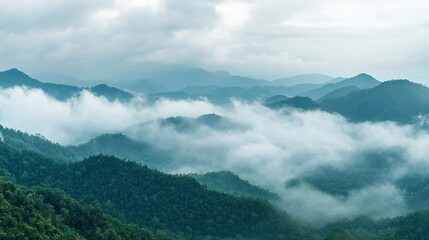 Misty Mountain Landscape