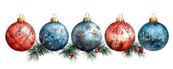 A vibrant arrangement of colorful Christmas ornaments featuring intricate designs, perfect for festive holiday decorations.