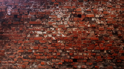 Red Brick wall background.