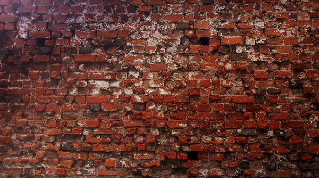Red Brick wall background.