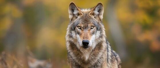 Stealthy Pack of Wolves Hunting in the Dense Forests of Yellowstone National Park