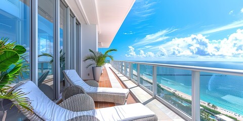 modern balcony, miami 