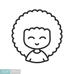 Avatar young sexy woman with african hairstyle