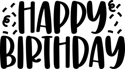 Happy Birthday Confetti Vector Design