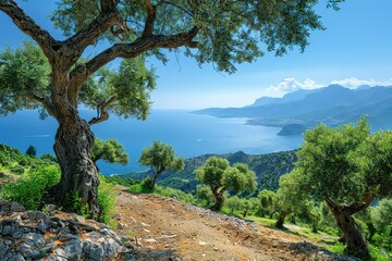 The scene is serene and peaceful, with the tree providing a sense of stability