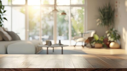 Living room background with blur