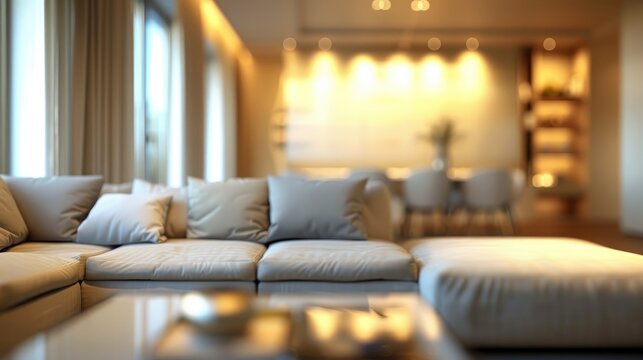 Living room background with blur