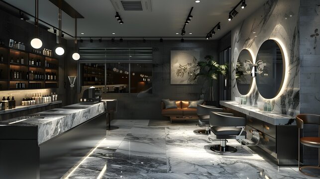 Barbershop gorgeous with modern design and high quality image