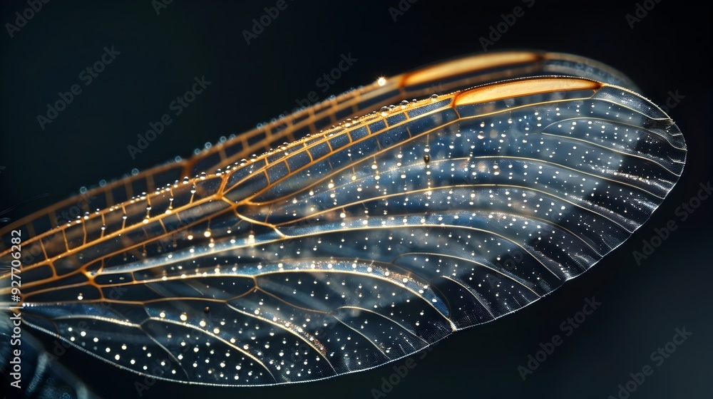 Poster macro shot of delicate insect wings highlighting intricate patterns and structures