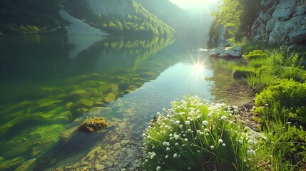 The shore of the lake