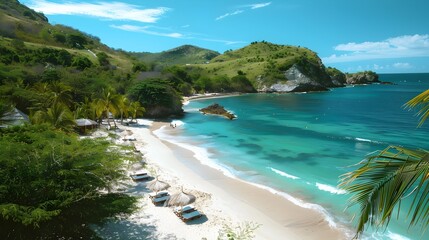 Fototapeta premium Small bay with azure water