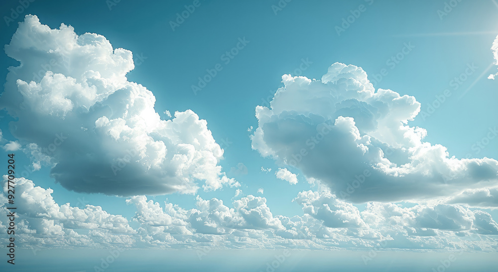 Aufkleber a few white clouds floating in the sky. generative ai.