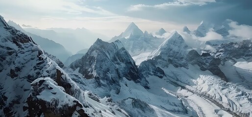 Surrounded by icy peaks and deep gorges