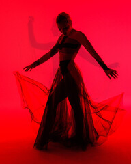 Abstract Dance Photography with Double Exposure Effect - A captivating abstract image of a dancer,...