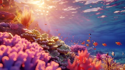 Sunrise the first rays of the sun penetrate