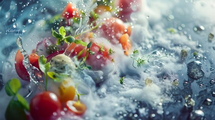 Gastronomy molecular with deconstructed dishes presenting classic recipes