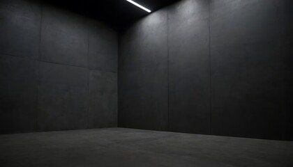 Abstract empty, modern concrete room with three downlight spots on the back wall and rough floor - industrial interior background template, 3D illustration7