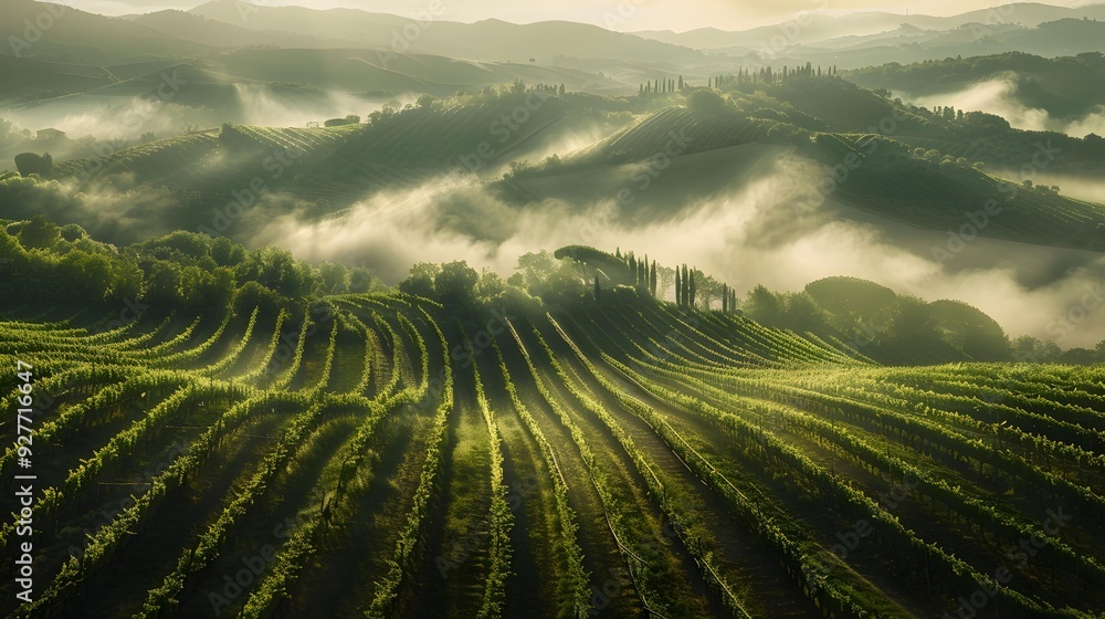 Canvas Prints The valleys of tuscany are covered with endless