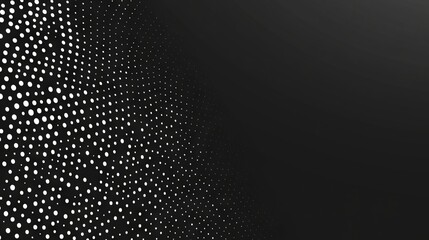 Dotted halftone gradient texture. Vanishing polka dot background. Repeating dots gradation pattern background. Black f