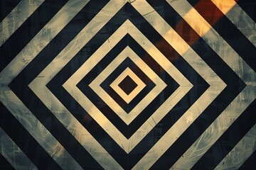 A black and white photo of a square with a white line in the middle