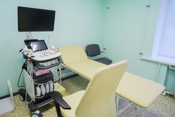 Medical ultrasound machine. Modern medical equipment.