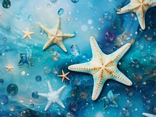 Awesome A blue beach themed background with starfish starfish starfish and starfish