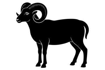 Bighorn Sheep silhouette art vector