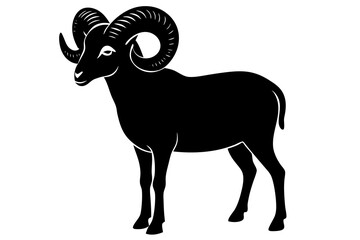 Bighorn Sheep silhouette art vector