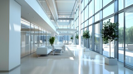 Buildings with panoramic windows and stylish interiors offer img