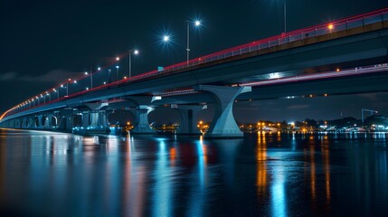 Obraz premium Infrastructure high-tech with an automatic lighting system