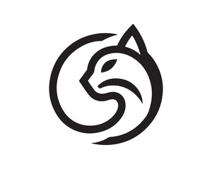 Cat logo design icon symbol vector illustration