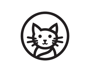 Cat logo design icon symbol vector illustration