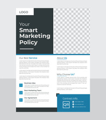 corporate and minimalistic business flyer design template