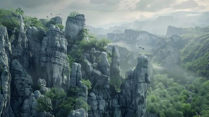 Amazing karst canyons create fantastic views
