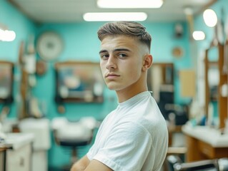 Fototapeta premium Barber Shop Customer
