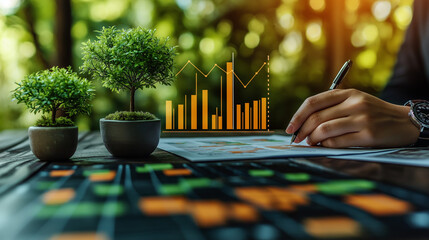An image depicting the concept of ESG (Environmental, Social, and Governance) Risk Management representing sustainability, corporate responsibility, and ethical business practices, Ai
