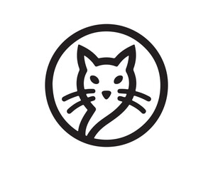 Cat logo design vector template