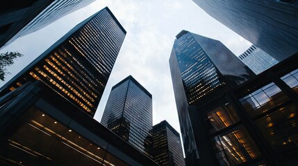 Obraz premium high rise buildings in office area --