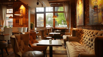 Fototapeta premium Private room with a cozy atmosphere and modern
