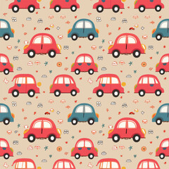 Seamless pattern with car