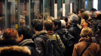 there are many people waiting for the train to arrive