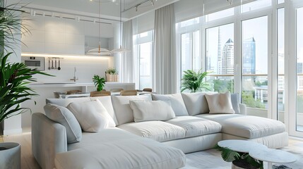 Kitchen open plan with modern design and cozy