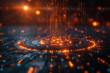 A computer generated image of a glowing, glowing, glowing circle