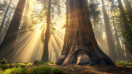 Obraz premium The forests of california stretch for many kilometers