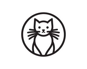 Cat logo design icon symbol vector illustration