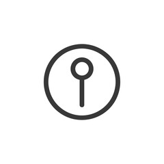 A Circle with a Vertical Line and a Circle Inside