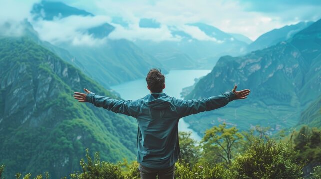 Quote of inspiration against natural backdrop