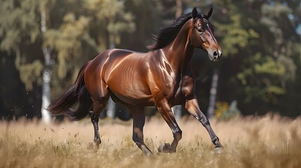 Obraz premium Kushum horses with their elegant bodies and graceful