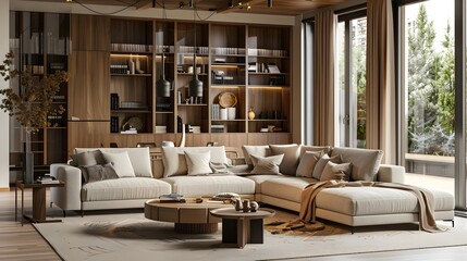 Furniture simple and functional with an emphasis